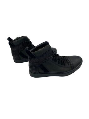 John Varvatos 315 Black Leather Mac High Top Sneakers F2166P3 Men's Size 9 9M